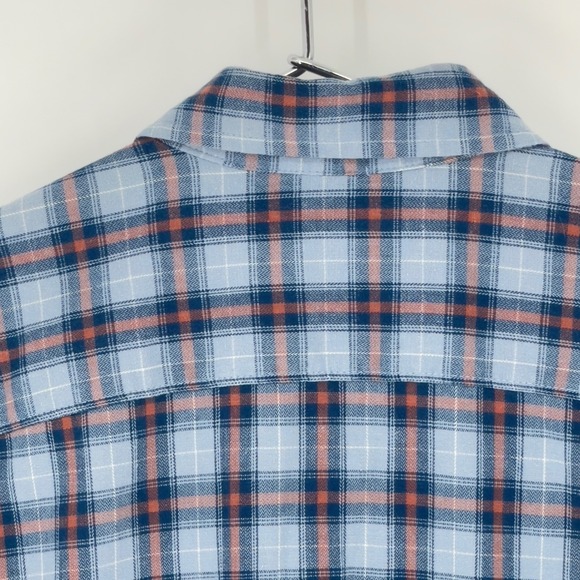 Wrangler‎ Mens XL Blue Plaid Western Cowboy Long Sleeve Button Up Shirt - Picture 8 of 10